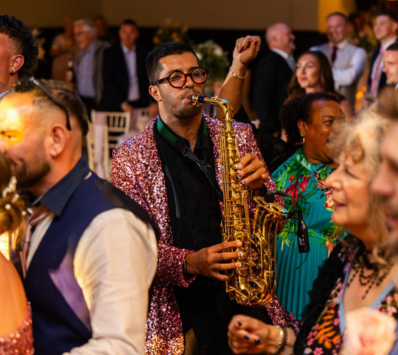 Alex playing at Florence & Harvey's Wedding at Dunston Hall, Norwich.