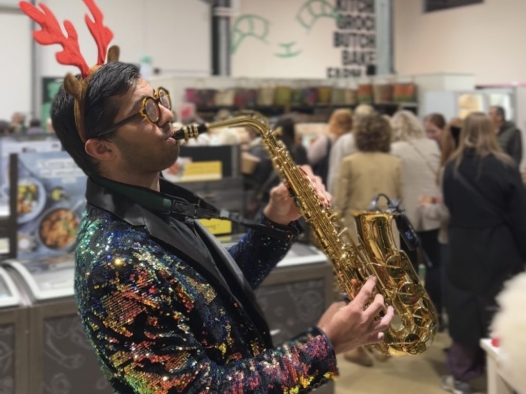 Alex Rimell Sax performing at The Goat Shed, Norfolk
