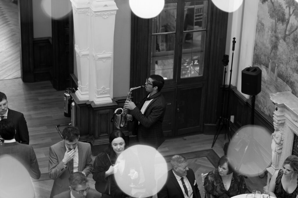 Alex Rimell Sax at Clevedon Hall - Photo Credit: The Henry's Photo & Film