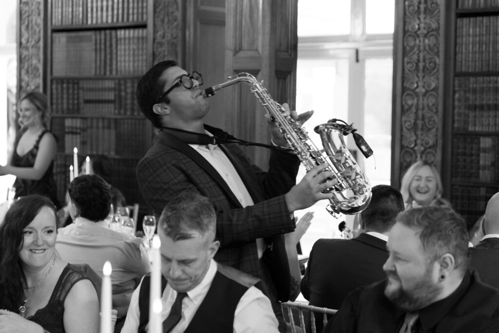 Alex Rimell Sax at Clevedon Hall - Photo Credit: The Henry's Photo & Film